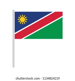 Flag of Namibia.Namibia Icon vector illustration,National flag for country of Namibia isolated, banner vector illustration. Vector illustration eps10.