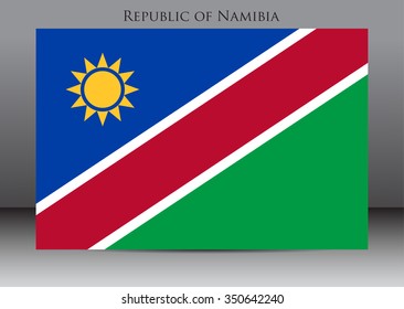 Flag of Namibia.Namibia flag vector illustration.