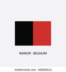 Flag of Namur - Belgium Vector Illustration