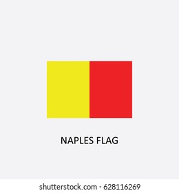 Flag of Naples - Italy Vector Illustration

