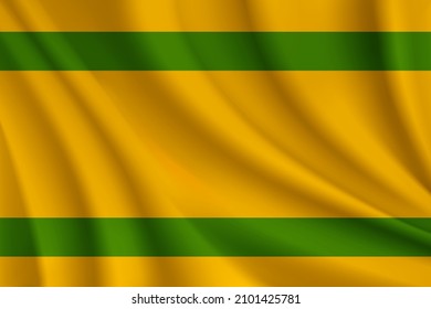 Flag of Naranjito, Puerto Rico. Realistic waving flag of Naranjito vector background.