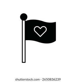Flag National Symbol Fill Icon