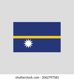 Flag of Nauru color line element. Vector element for web page, mobile app, promo.  UI UX GUI design element. 