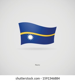 The flag of Nauru is flying layered vector image.