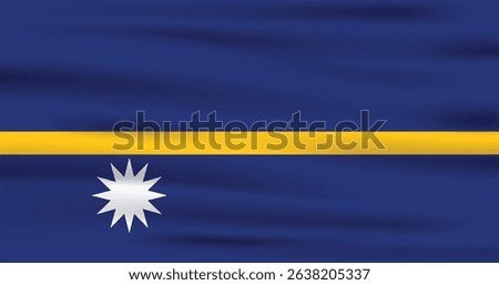 Flag of Nauru. Flag icon. Standard colors. Standard sizes. Rectangular flag. Computer illustration. Vector illustration