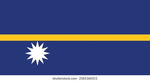 Flag of Nauru logo vector