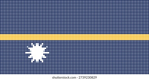 Flag of Nauru pixel art of dots