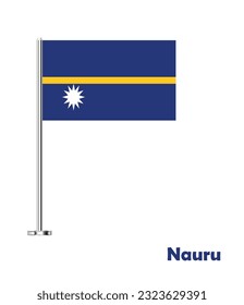 Flag of  Nauru, Table Flag of Nauru, Vector Illustration.