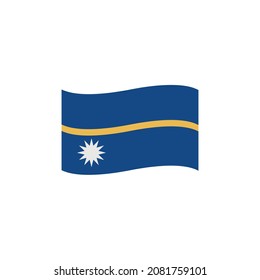 Flagge von Nauru Vektorbanner Emoji Symbol