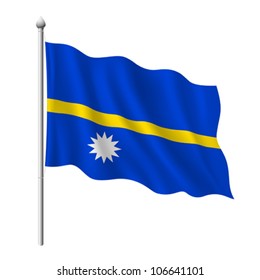 Flag of Nauru, vector illustration