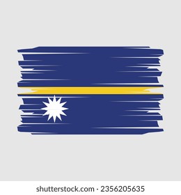 Flag of Nauru vector illustration