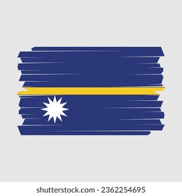 Flag of Nauru Vector Illustration