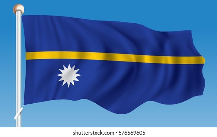 Bandera de Nauru - ilustración vectorial