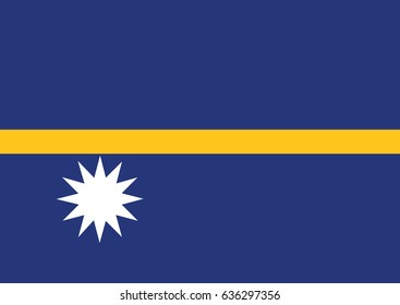 Flag of Nauru vector illustration