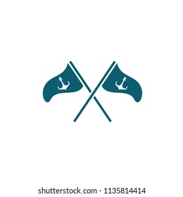 flag nautical vector logo template