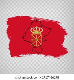 Flag of Navarre from brush strokes. Kingdom of Spain. EPS10. 