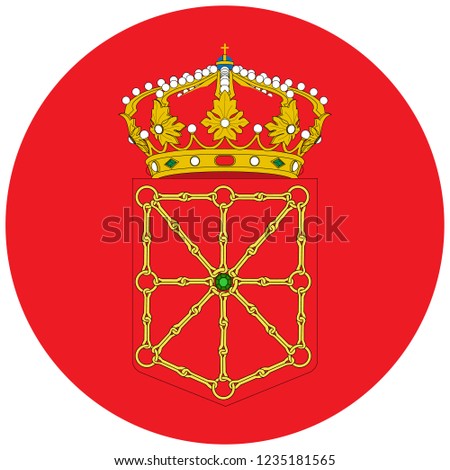Flag of Navarre or Navarra autonomous communities of Spain. Vector illustration.