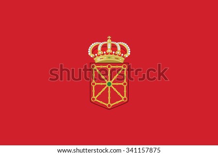 Flag of Navarre or Navarra autonomous communities of the Spain. Vector illustration.