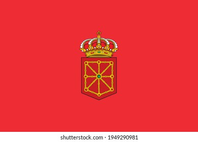 Bandera de Navarra, España ilustración vectorial