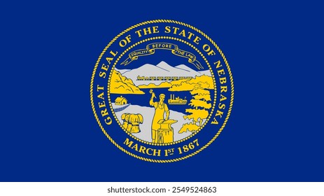 Bandera de Nebraska, EE.UU., 16:9 Formato, Bandera de Nebraska, Imágenes vectoriales