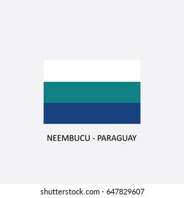 Flag of Neembucu - Paraguay Vector Illustration
