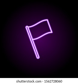 flag neon icon. Simple thin line, outline vector of logistics icons for ui and ux, website or mobile application