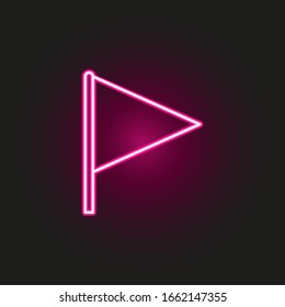 Icono de vector de estilo neón de indicador en fondo degradado oscuro
