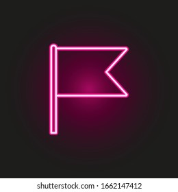 icono del vector de estilo neón en fondo degradado oscuro