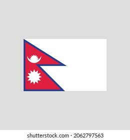Elemento de línea de color de la bandera de Nepal. Elemento vector para página web, aplicación móvil, promoción.  elemento de diseño de interfaz gráfica de usuario (GUI) de UI UX. 