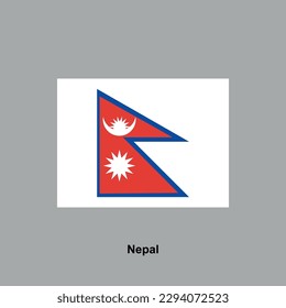ilustración vectorial aislada de la bandera de Nepal
