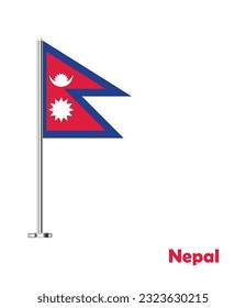Flag of  Nepal, Table Flag of Nepal, Vector Illustration.