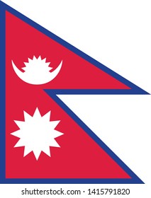 Flag of Nepal vector illustration 