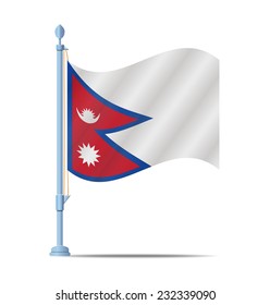 Flag of Nepal vector illustration