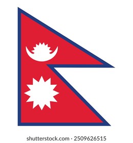 Flagge von Nepal, Vektorgrafik