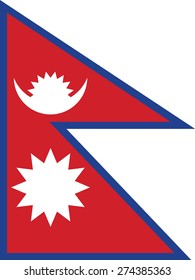 Flag of Nepal vector illustration