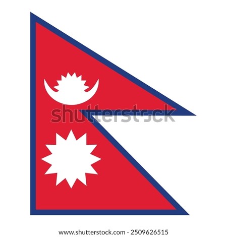 Flag of Nepal vector illustration
