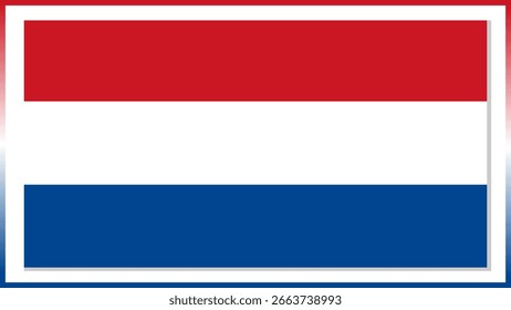 Bandera de los Países Bajos con dimensiones precisas y colores oficiales