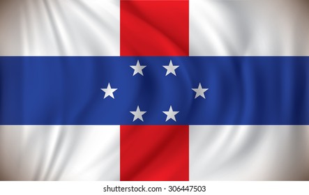 Flag of Netherlands Antilles - vector illustration