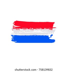 Flag Netherlands Brush Stroke Background Dutch Stock Vector (Royalty ...