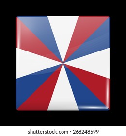 Flag of Netherlands. Glossy Icons Square Shape. This is File from the Collection European Flags