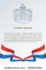 Flag of the Netherlands, Kingdom of the Netherlands. Bright, colorful vector illustration