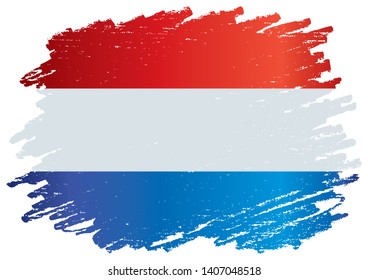 Flag of the Netherlands. Kingdom of the Netherlands. Template for award design, an official document with the flag of Netherlands. Bright, colorful vector illustration