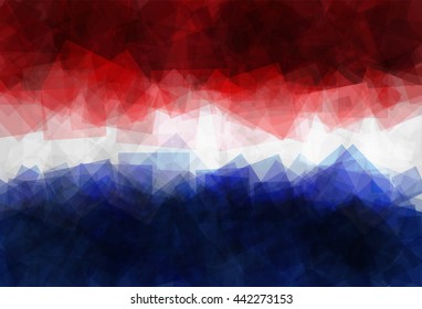 Flag of Netherlands (Kingdom of the Netherlands) in Vector Square Design