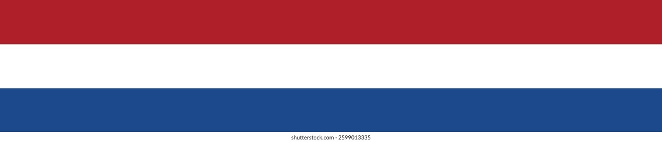 Flag of Netherlands. Netherlands flag long banner digital vector illustration