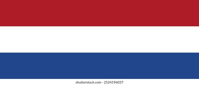 Flag of Netherlands, long version, Vector Images