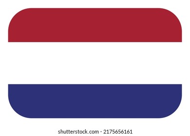Flag of Netherlands. National symbol in official colors. Template icon. Abstract vector background.