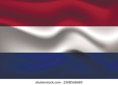 Bandera de los Países Bajos. Símbolo nacional en colores oficiales. Icono de Plantilla. Fondo de Vector Abstractas.