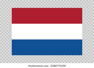 Flag of Netherlands. National symbol in official colors. Template icon. Abstract vector background.