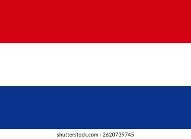 Bandera de los Países Bajos. Bandera nacional de los Países Bajos. Ilustración vectorial.