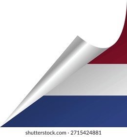 Bandera de los Países Bajos parcialmente revelada a través de un efecto peeling.